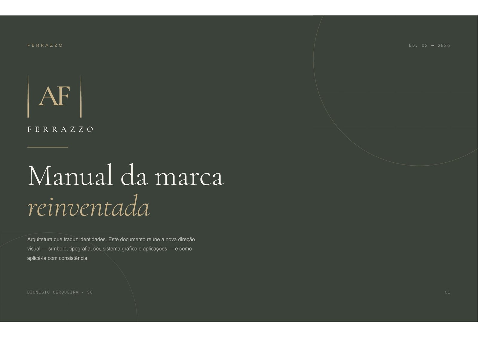 Capa do manual da marca AF Ferrazzo