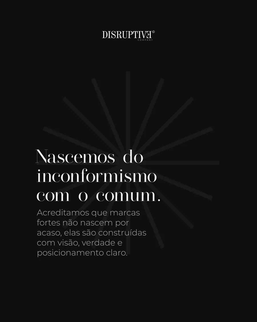 Peça de conteúdo Disruptive